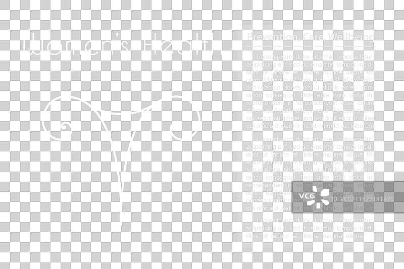 蓝色背景上的女性健康标志图片素材