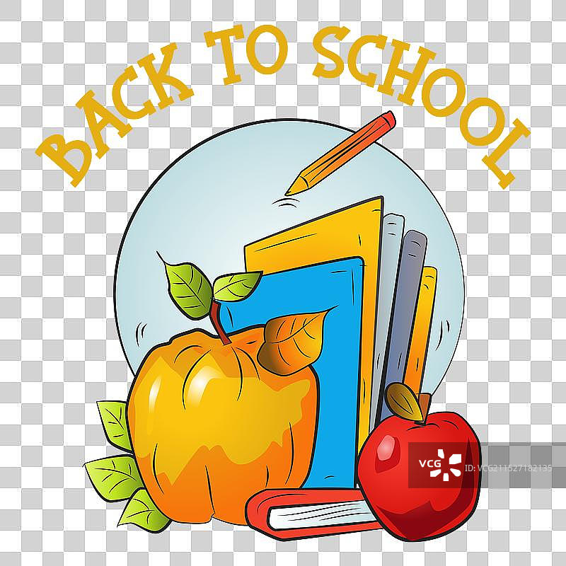 开学季标牌和衬衫图案图片素材