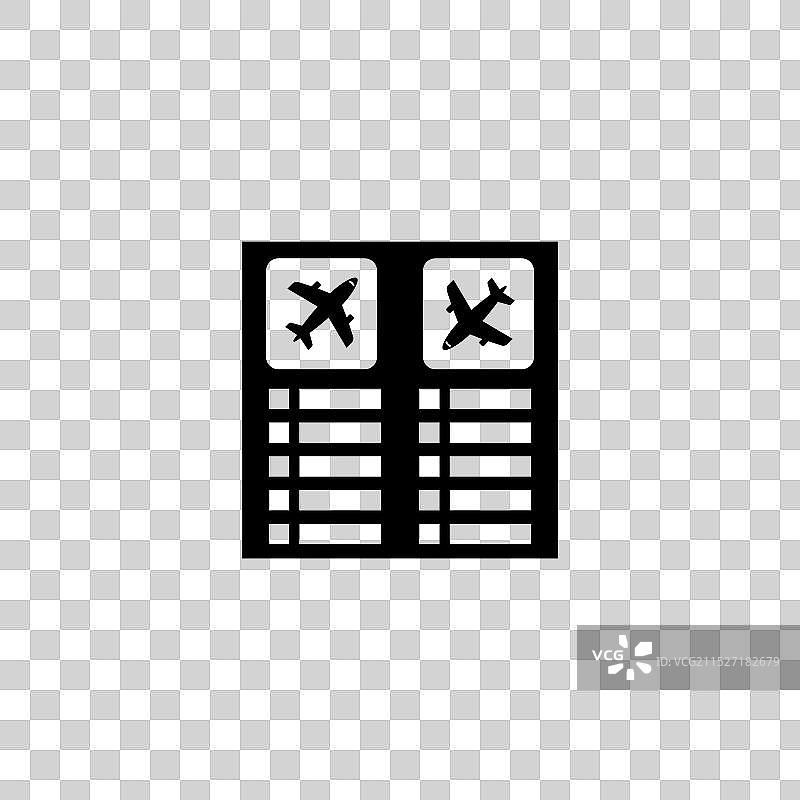 现代扁平风格机场离港信息显示屏图标图片素材