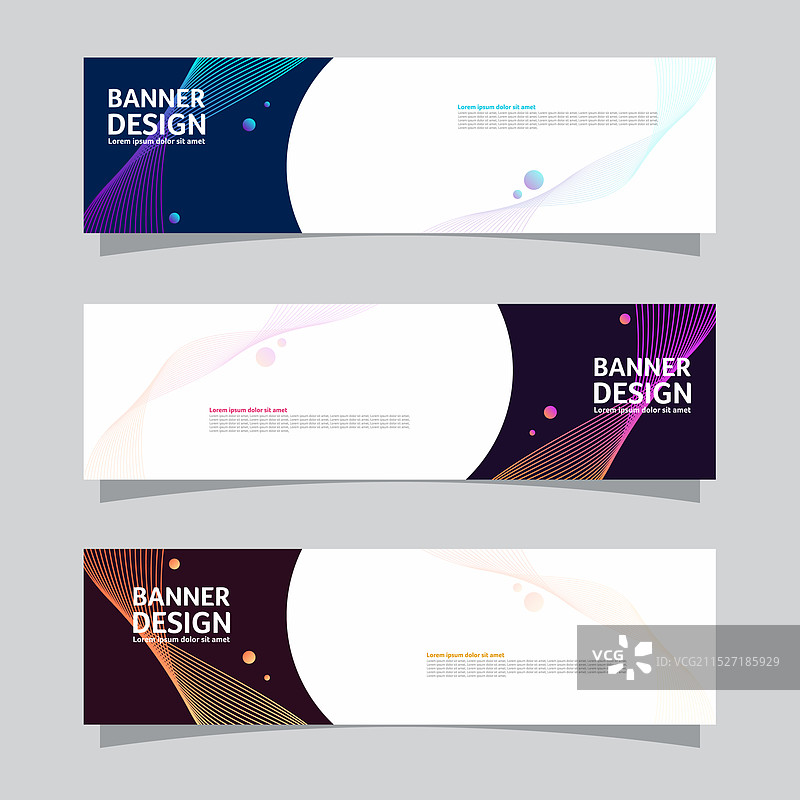 风景banner背景设计概念组合图片素材