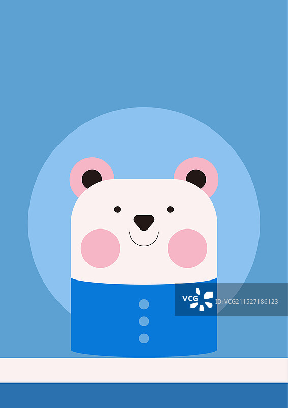 可爱的创意小熊矢量插画图片素材
