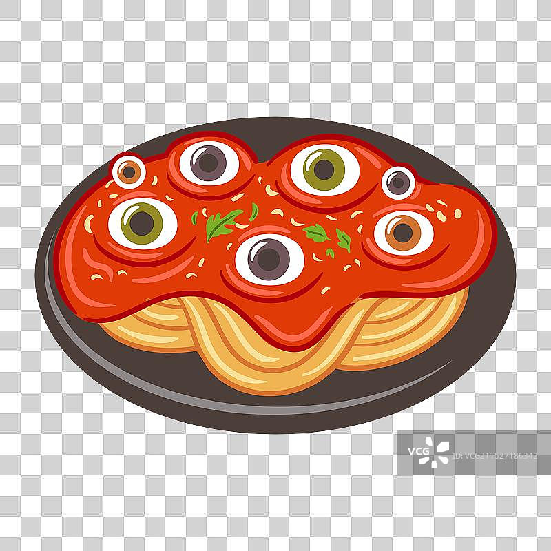 万圣节美味的幽灵意面图片素材