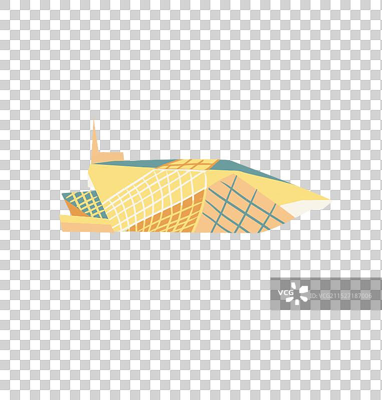 广州大剧院手绘插画图片素材