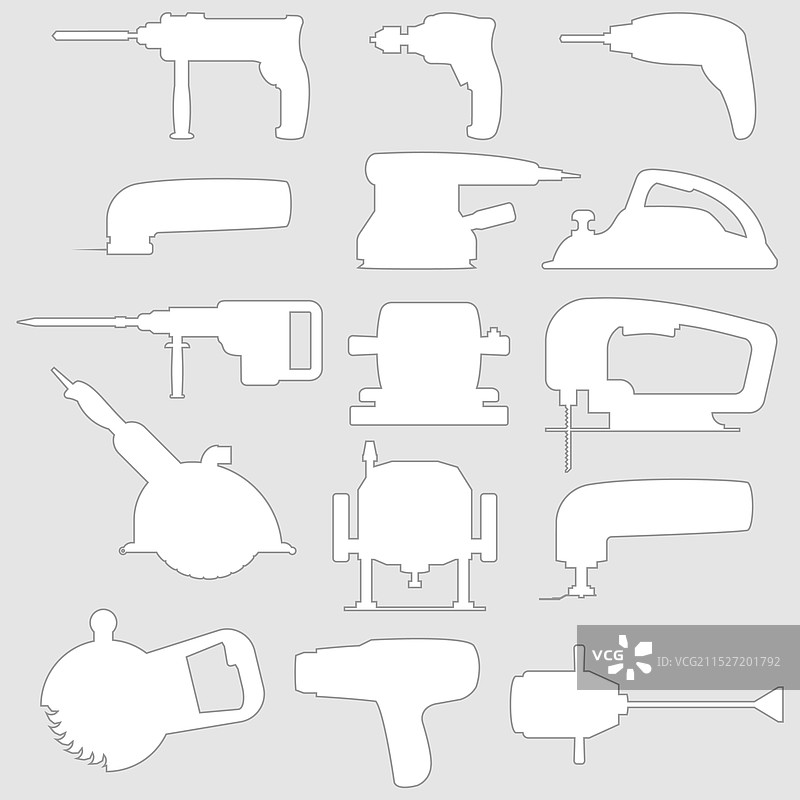 工业电动工具图标集图片素材