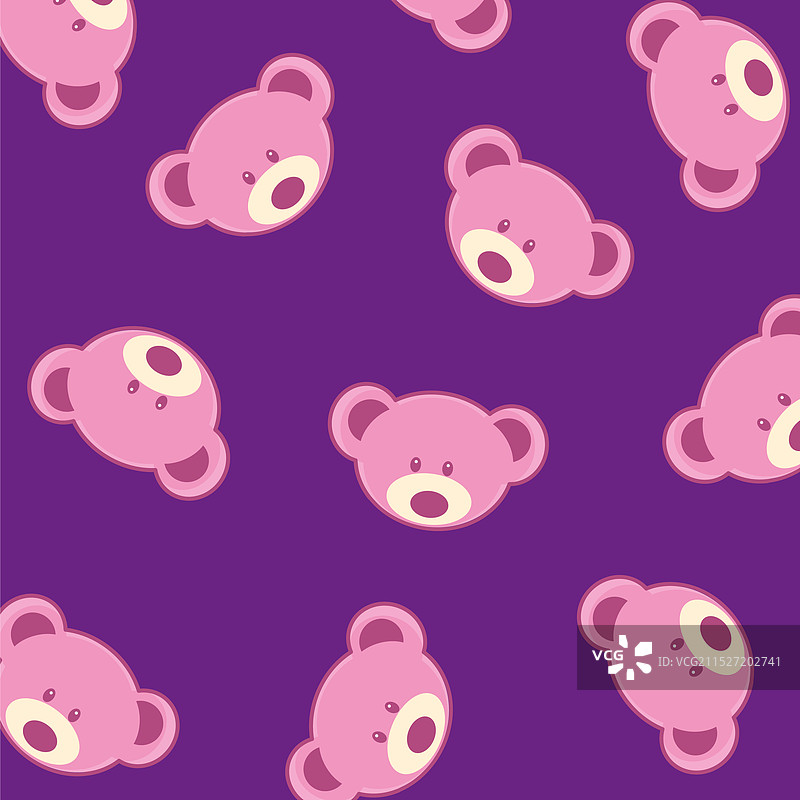 泰迪熊头像打印图案图片素材