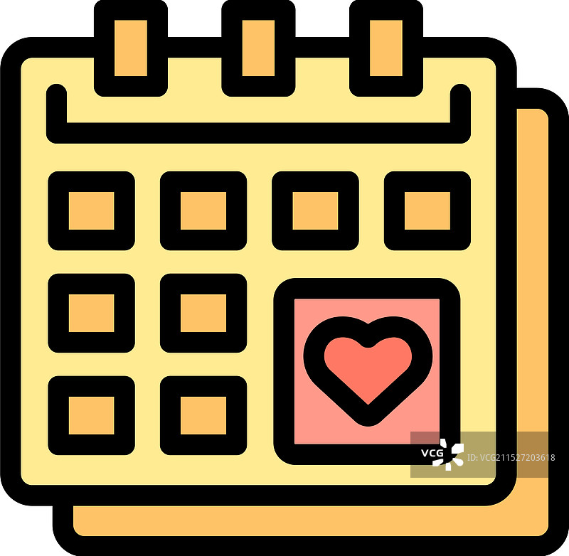 爱心标记的日历图片素材