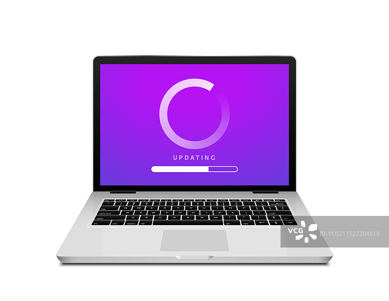 笔记本电脑软件更新进度图片素材