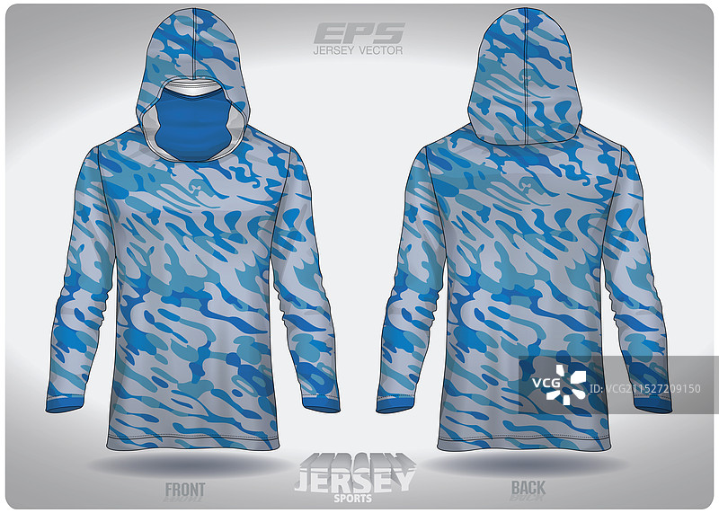 EPS运动衫蓝灰色油彩迷彩设计图片素材
