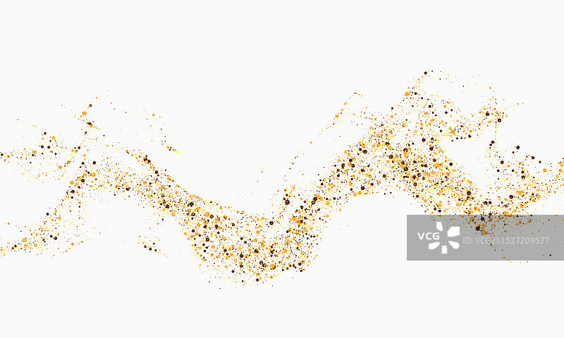 白色背景上散落的金色颗粒图片素材