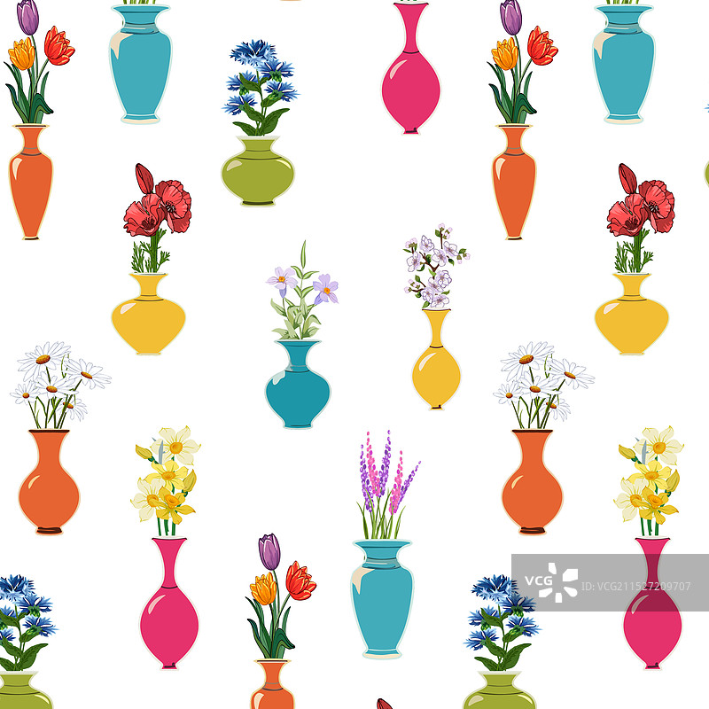 花瓶鲜花图案图片素材