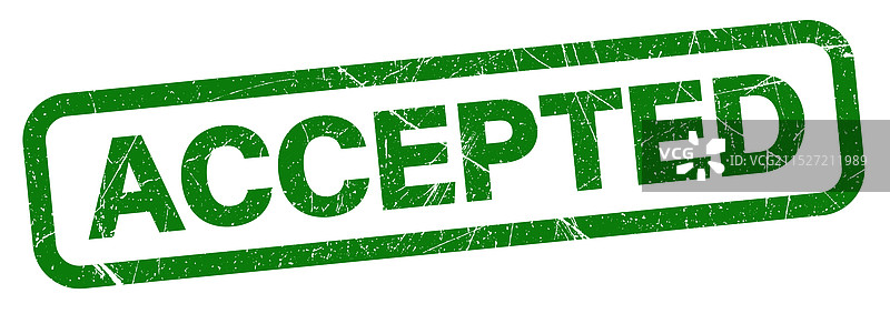 已接受图章已接受Grunge图章图片素材