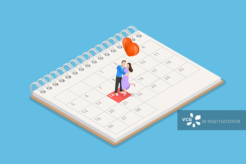 2.5D扁平风格的日程表图片素材