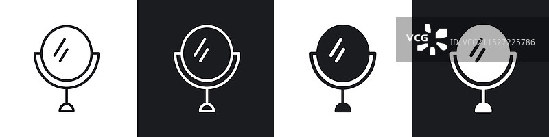 黑色细线的镜面线图片素材