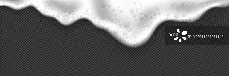 透明背景上的白色泡沫流动图片素材