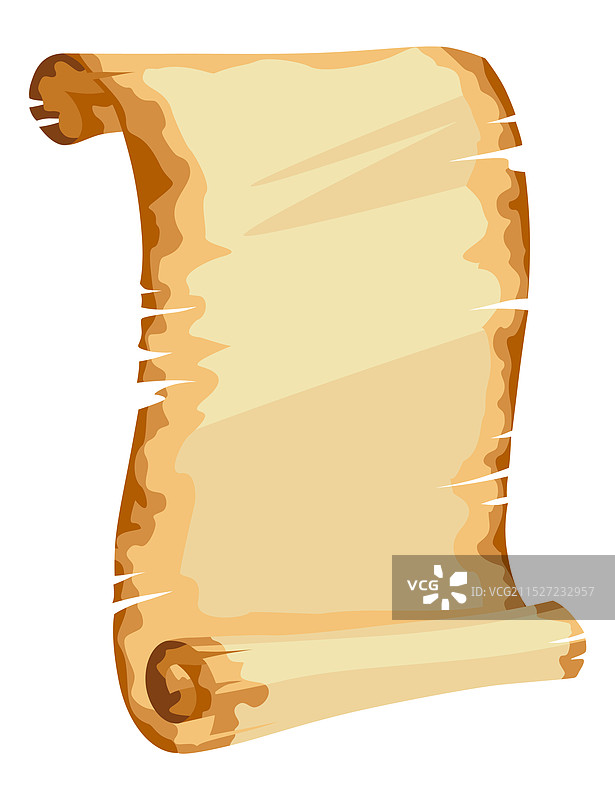 中世纪空白卷轴古老纸莎草卷图片素材