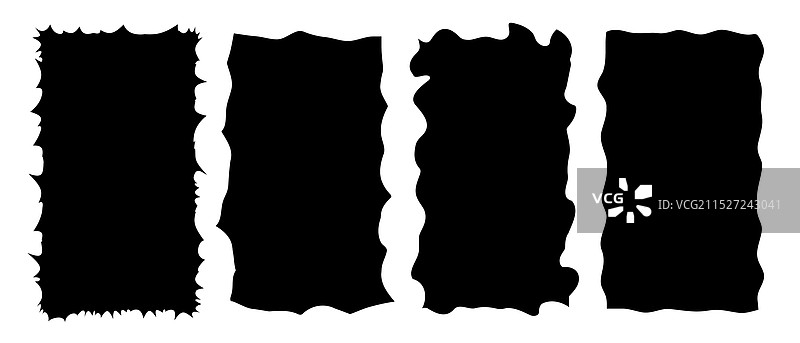 不同波浪形的扇贝框架合集图片素材