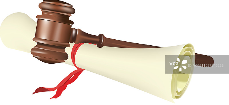 羊皮纸上的司法拍卖槌图片素材