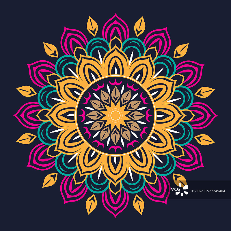 手绘涂鸦曼陀罗图案图片素材