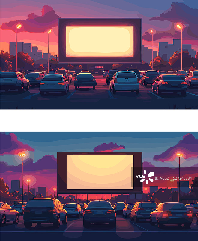 卡通汽车电影院图片素材
