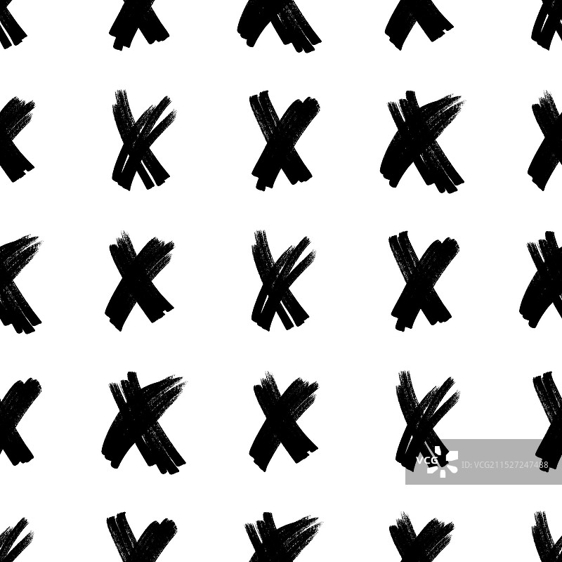 手绘十字符号无缝图案图片素材