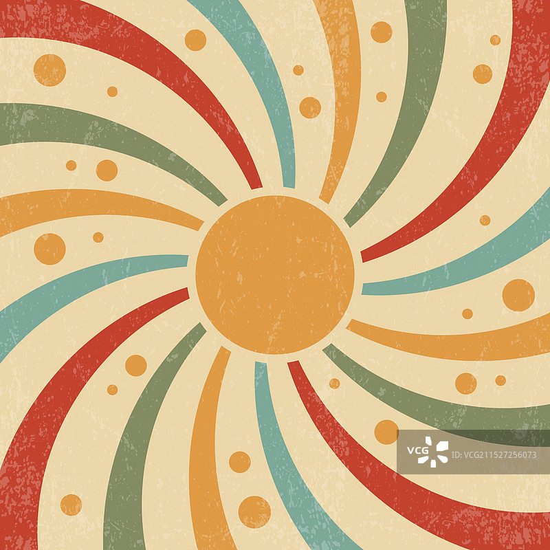 带有放射光线的阳光复古背景图片素材