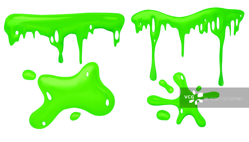 绿色粘液滴落液体图片素材