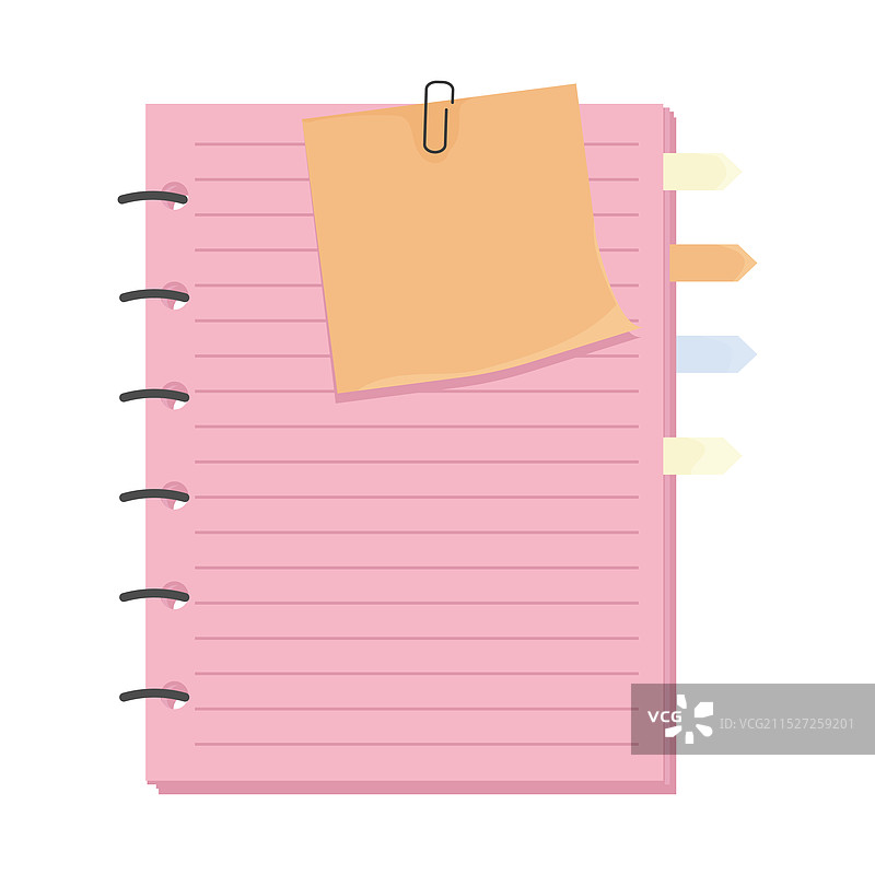 带夹子的便签纸图片素材