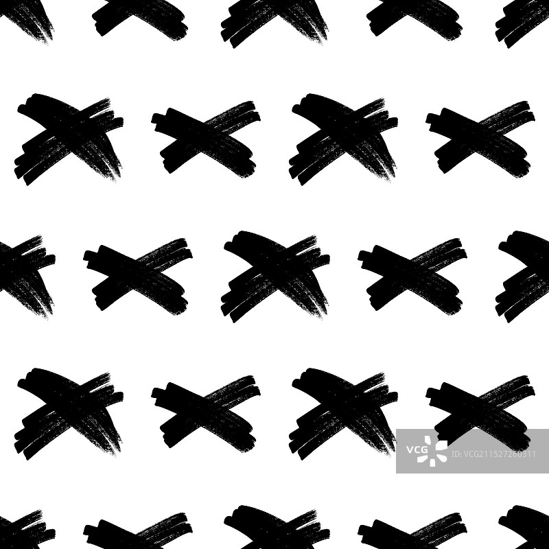 手绘十字符号无缝图案图片素材