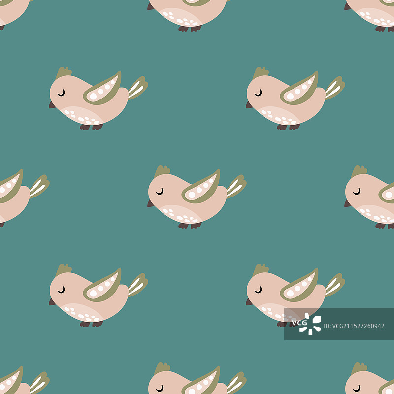 小鸟无缝图案图片素材