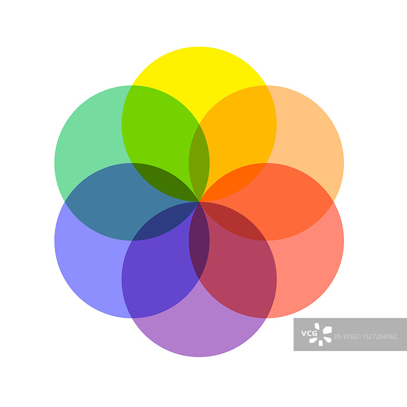 生命之花彩色透明图案图片素材