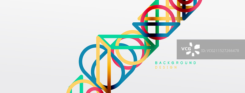 抽象背景 - 多彩的几何形状图片素材