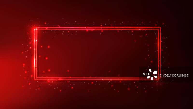 发光霓虹双矩形框架图片素材