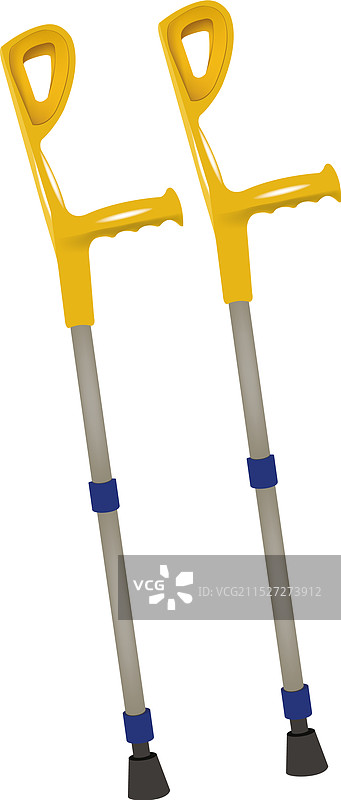 白色背景上的拐杖图片素材