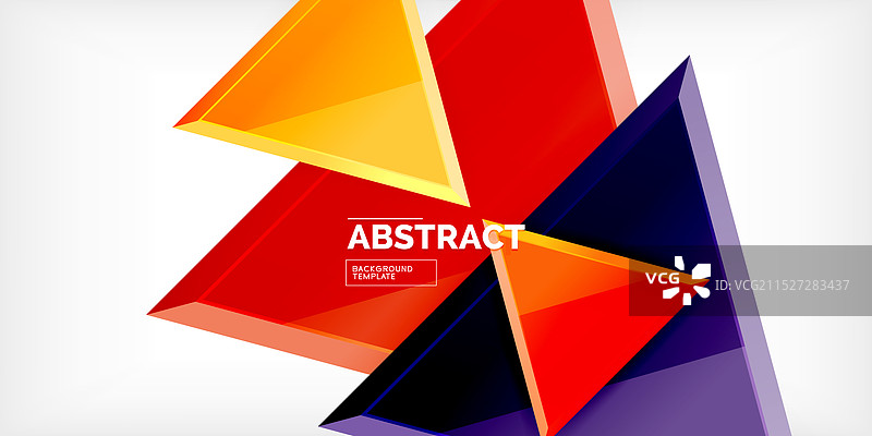 三角形玻璃形状几何抽象图片素材