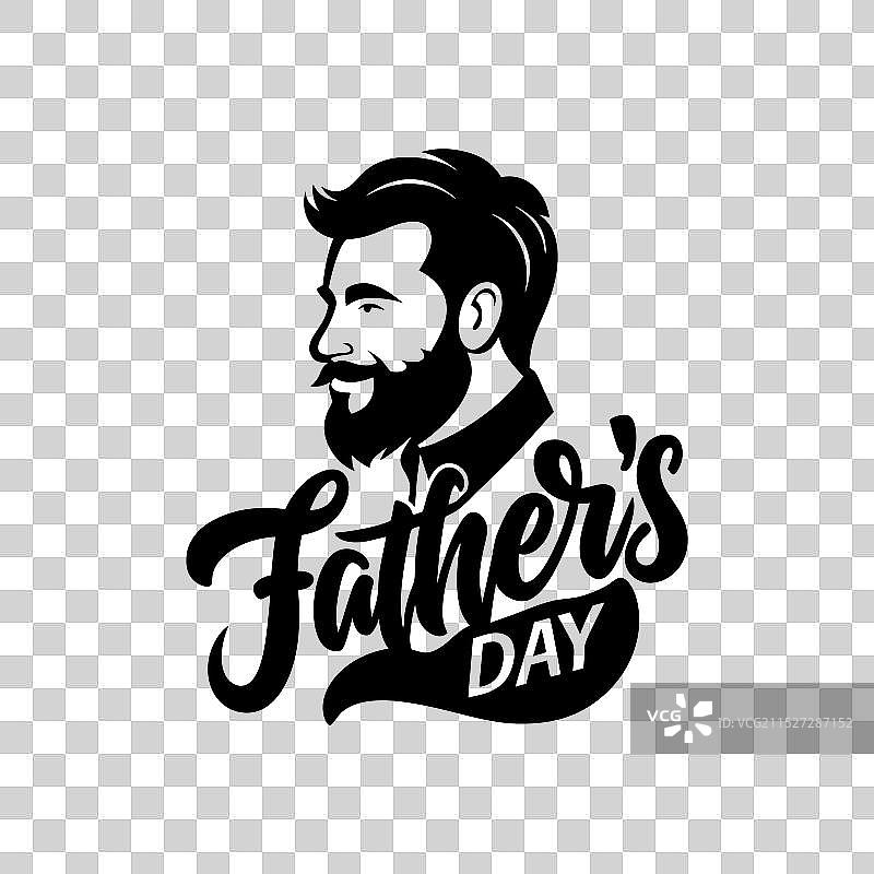 父亲节带胡子男人的贺卡图片素材