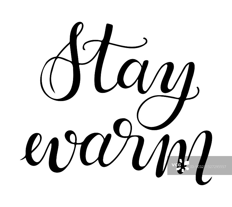 冬季书法手写文字：保持温暖图片素材
