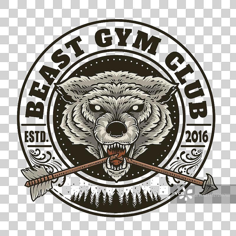 以野生动物为主题的健身Logo图片素材