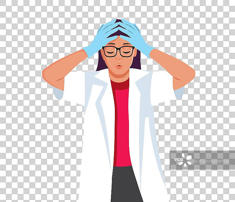 因职业倦怠而苦恼的医生图片素材
