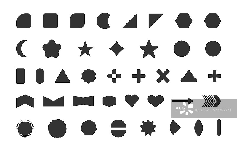 基本形状SVG剪影图片素材