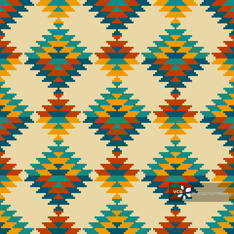 美洲原住民部落无缝图案图片素材