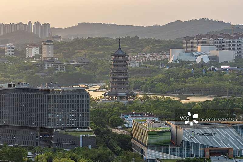 南宁五象新区五象湖平玉立交图片素材