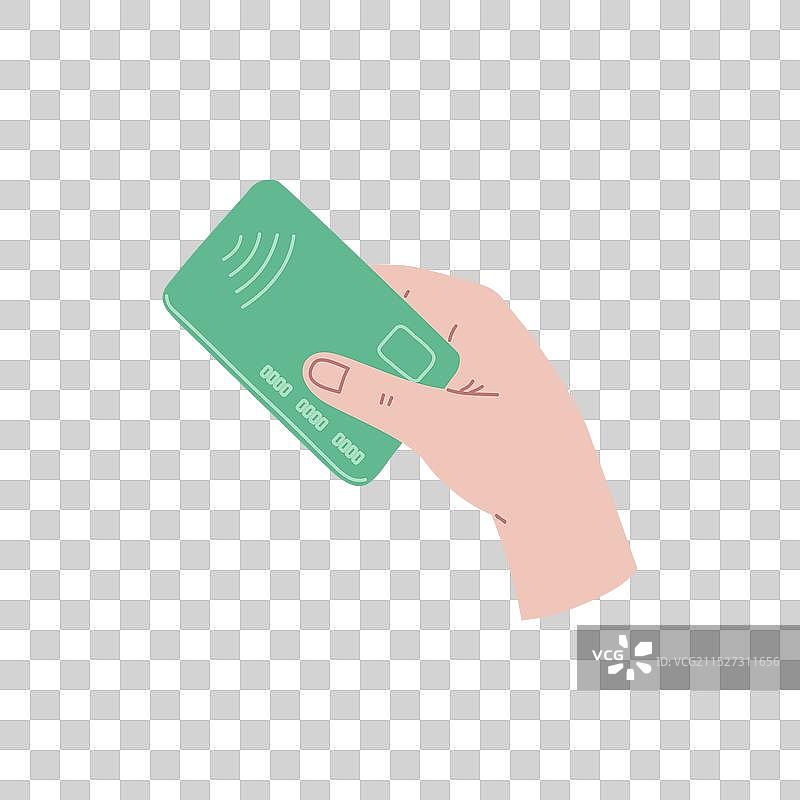 手持银行信用卡图标商务图片素材