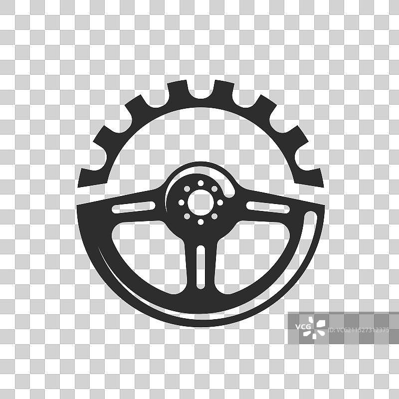 方向盘服务和维修图标概念图片素材