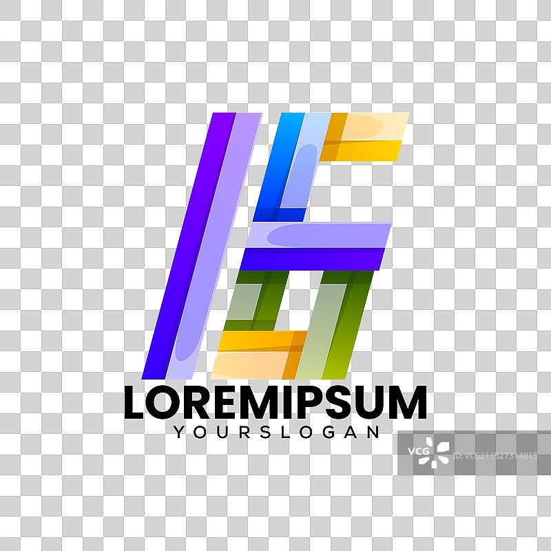 彩色数字16图标标志设计图片素材