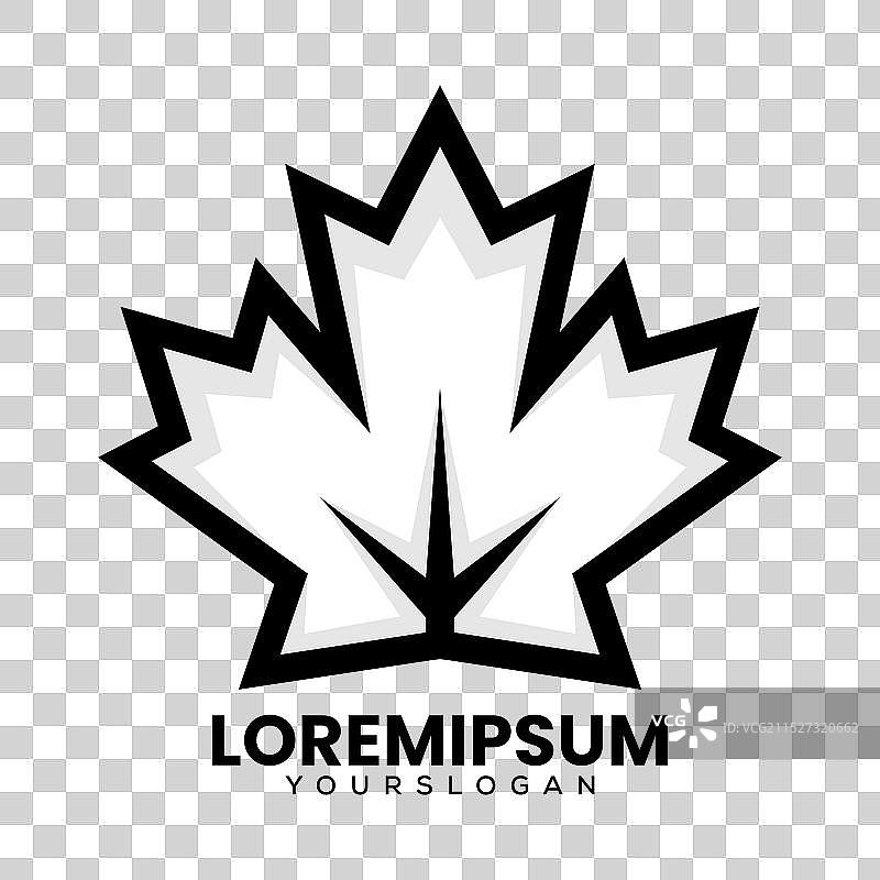 树叶枫叶图标标志设计图片素材