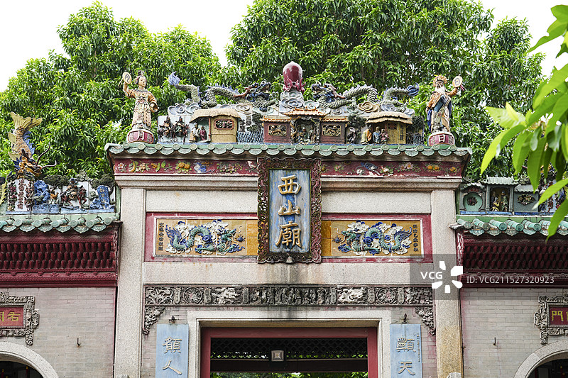 广东省佛山市顺德区西山庙精美建筑图片素材