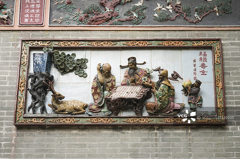 广东省佛山市顺德区西山庙精美建筑图片素材