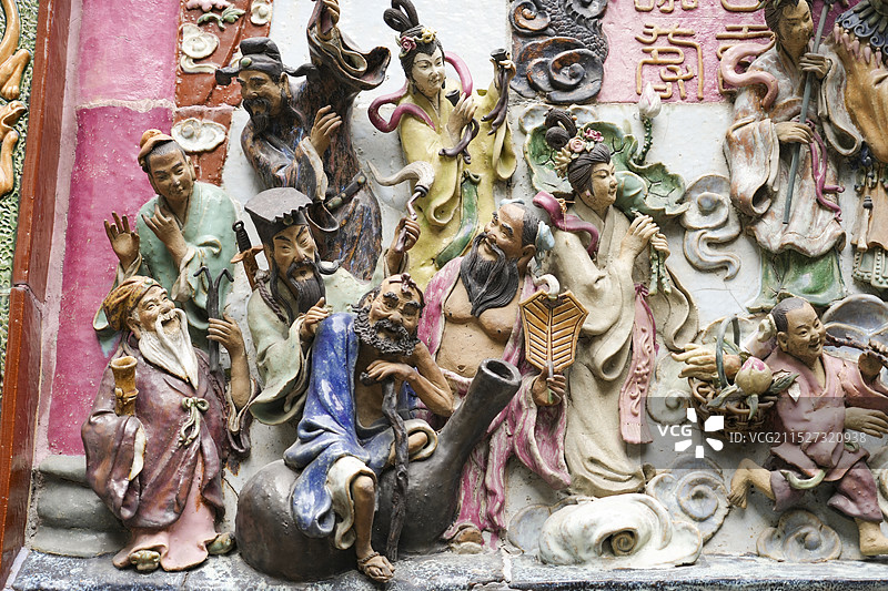 广东省佛山市顺德区西山庙精美建筑图片素材