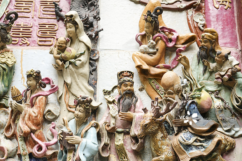 广东省佛山市顺德区西山庙精美建筑图片素材