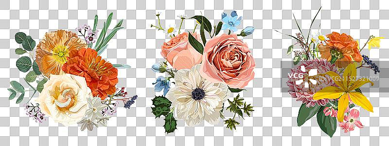 花卉花束设计图片素材